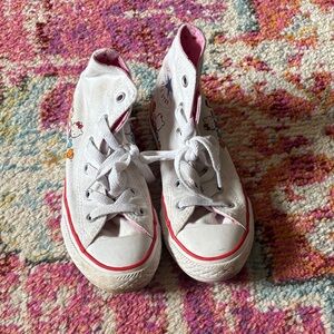 Converse Kids White and Pink Sneakers